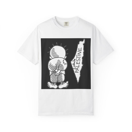 Handala - Free Palestine T-shirt, Unisex Tee Shirt, Art is Resistance Shirt, Palestinian Cartoonist Naji al-Ali, Historic Map of Palestine,