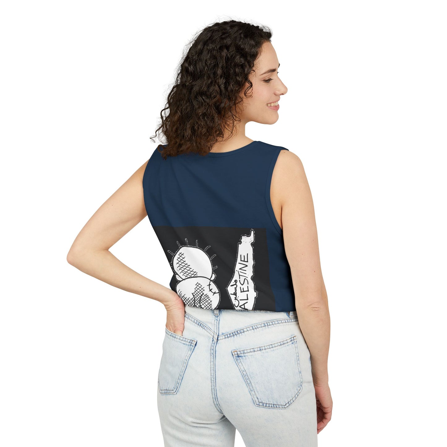 Handala Free Palestine Tank Top - Art is resistance, Unisex Shirt, Statement Tee, Activist Clothing, Political Graphic Tee, Protest Top
