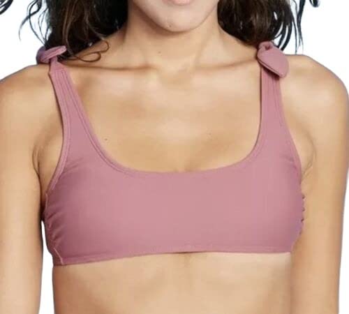 Xhilaration Juniors' Shoulder Tie Bikini Bralette Top, Purple Dusk, M