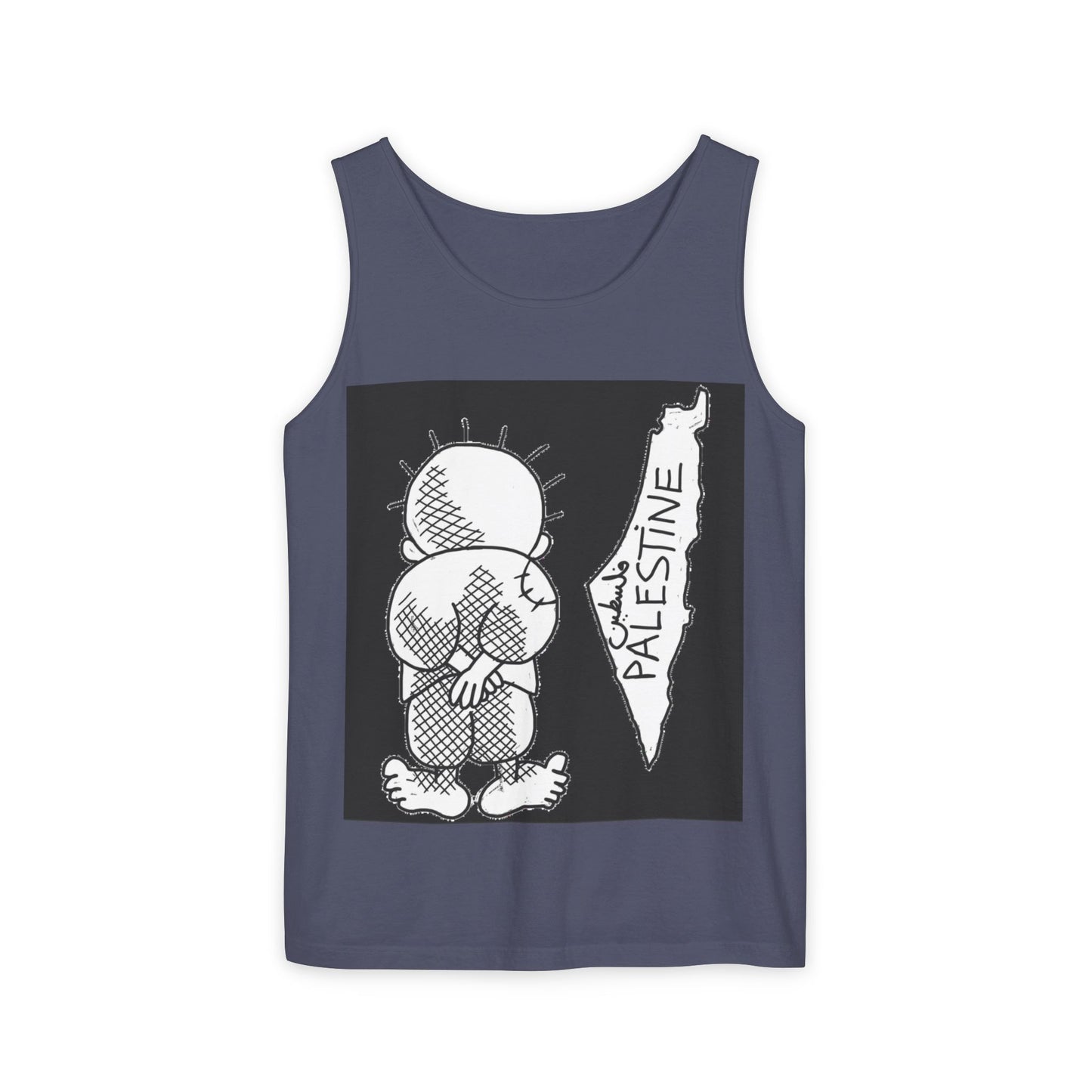 Handala Free Palestine Tank Top - Art is resistance, Unisex Shirt, Statement Tee, Activist Clothing, Political Graphic Tee, Protest Top