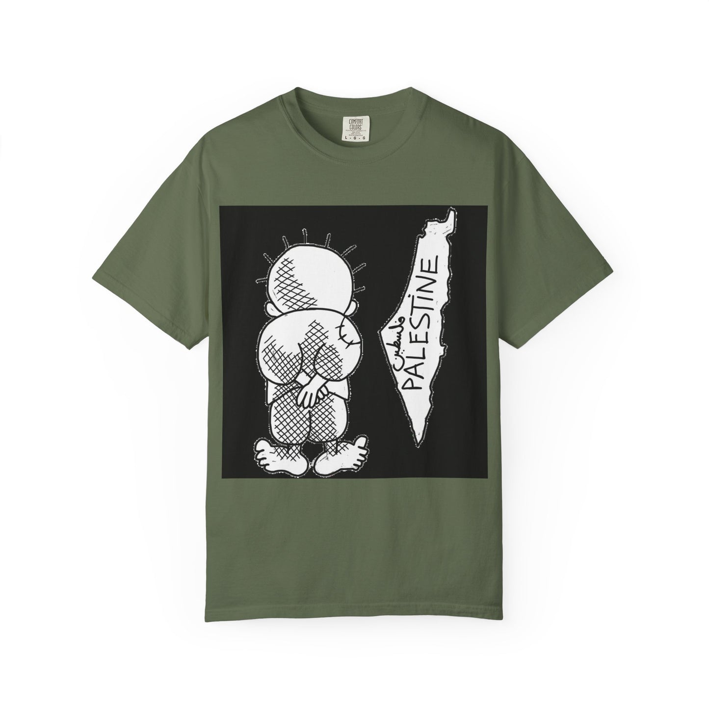 Handala - Free Palestine T-shirt, Unisex Tee Shirt, Art is Resistance Shirt, Palestinian Cartoonist Naji al-Ali, Historic Map of Palestine,