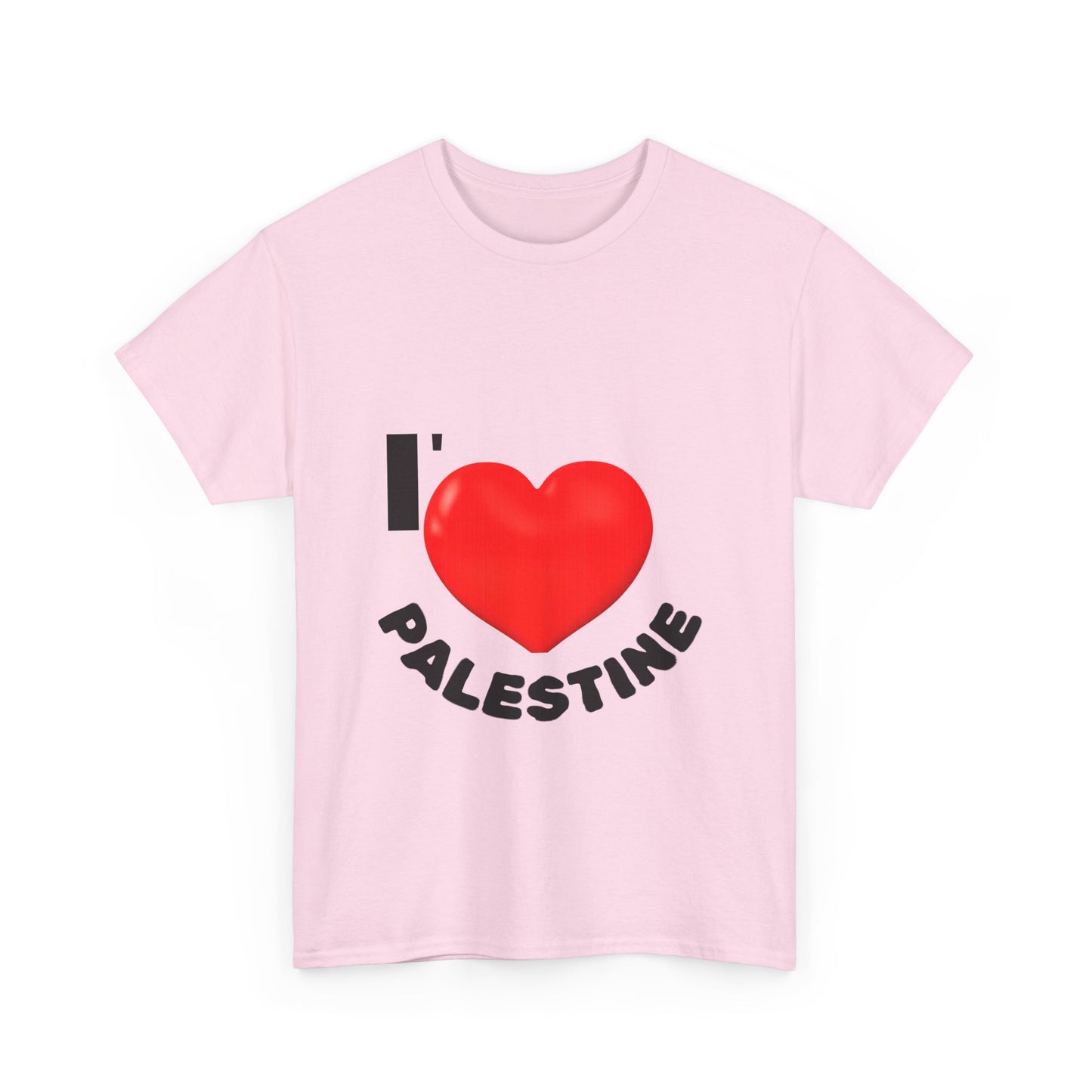 I Love Palestine Unisex Heavy Cotton Tee, Supportive Tee, Casual Wear, Gift for Activists, Cultural Pride Shirt