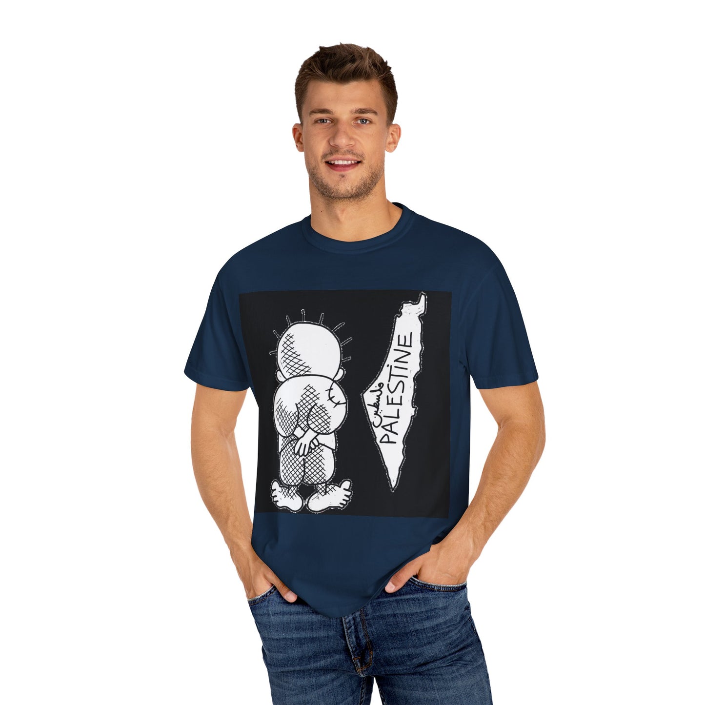 Handala - Free Palestine T-shirt, Unisex Tee Shirt, Art is Resistance Shirt, Palestinian Cartoonist Naji al-Ali, Historic Map of Palestine,