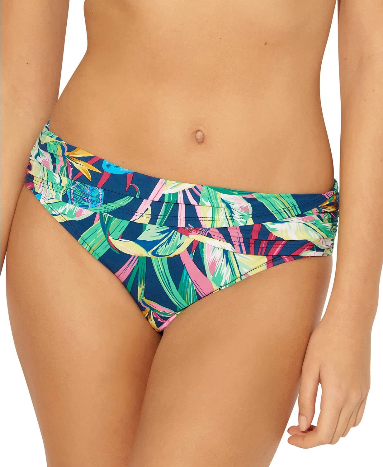 Bleu Rod Beattie Womens Printed Hipster Swim Bottom Separates Navy 14