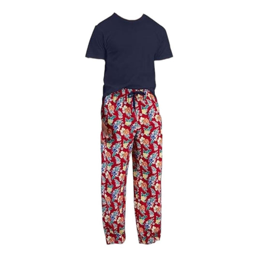 Club Room Mens 2PC Cotton Pajama Gift Set Navy L