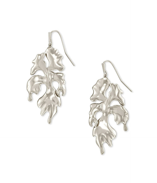 Kendra Scott Savannah Drop Earrings Vintage Silver Metal One Size