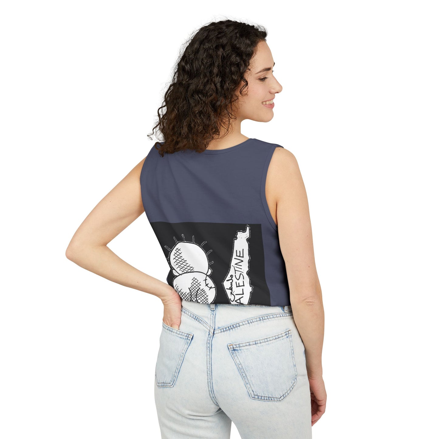 Handala Free Palestine Tank Top - Art is resistance, Unisex Shirt, Statement Tee, Activist Clothing, Political Graphic Tee, Protest Top