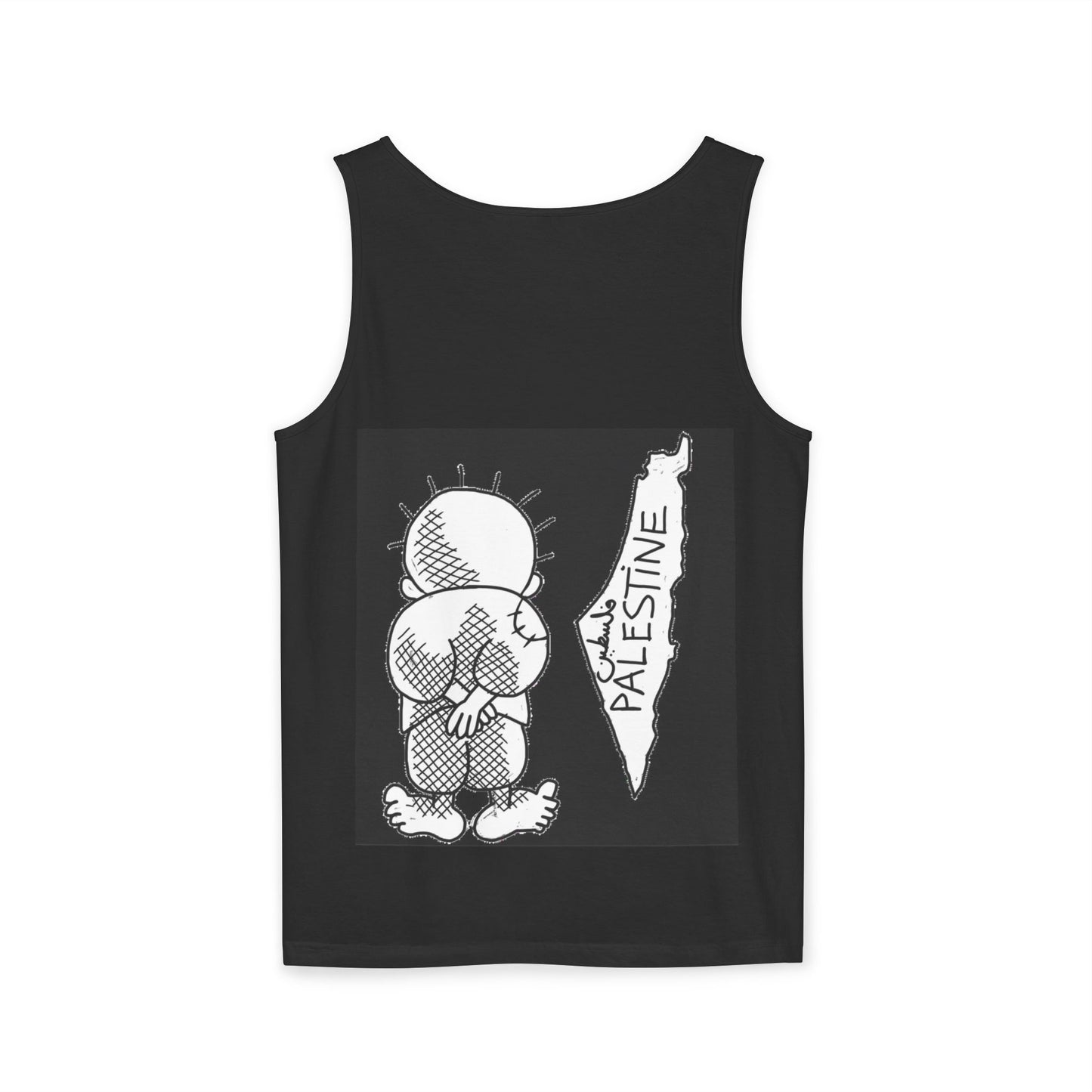 Handala Free Palestine Tank Top - Art is resistance, Unisex Shirt, Statement Tee, Activist Clothing, Political Graphic Tee, Protest Top