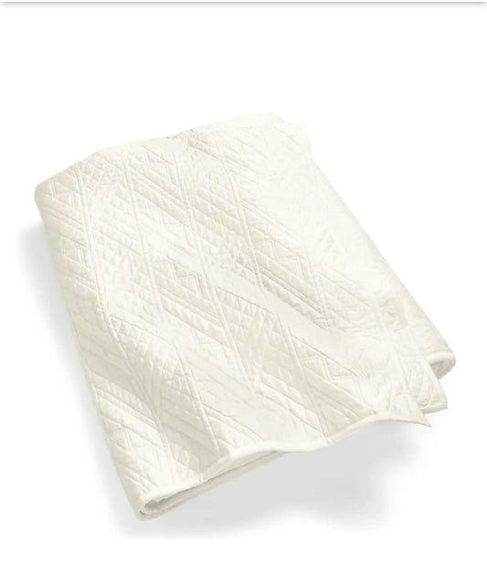 RALPH LAUREN Home Oakfield Coverlet (Full/Queen 96x96 Inches/ 244x244 cm, True Parchment)