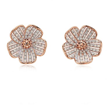 Kate Spade New York Rose Gold Glistening Flower Earrings