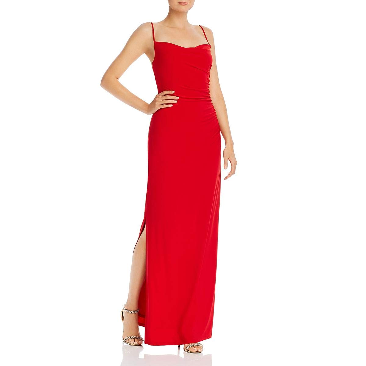 LAUNDRY BY SHELLI SEGAL Ruched Jersey Gown (8) Red