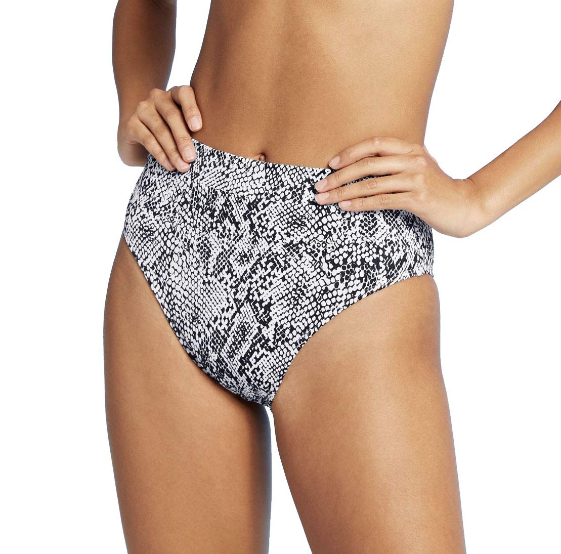 Xhilaration Juniors' Sustainably Made Ribbed High Leg High Waist Bikini Bottom -