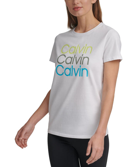 Calvin Klein Performance Triple Logo T-Shirt (Medium) White