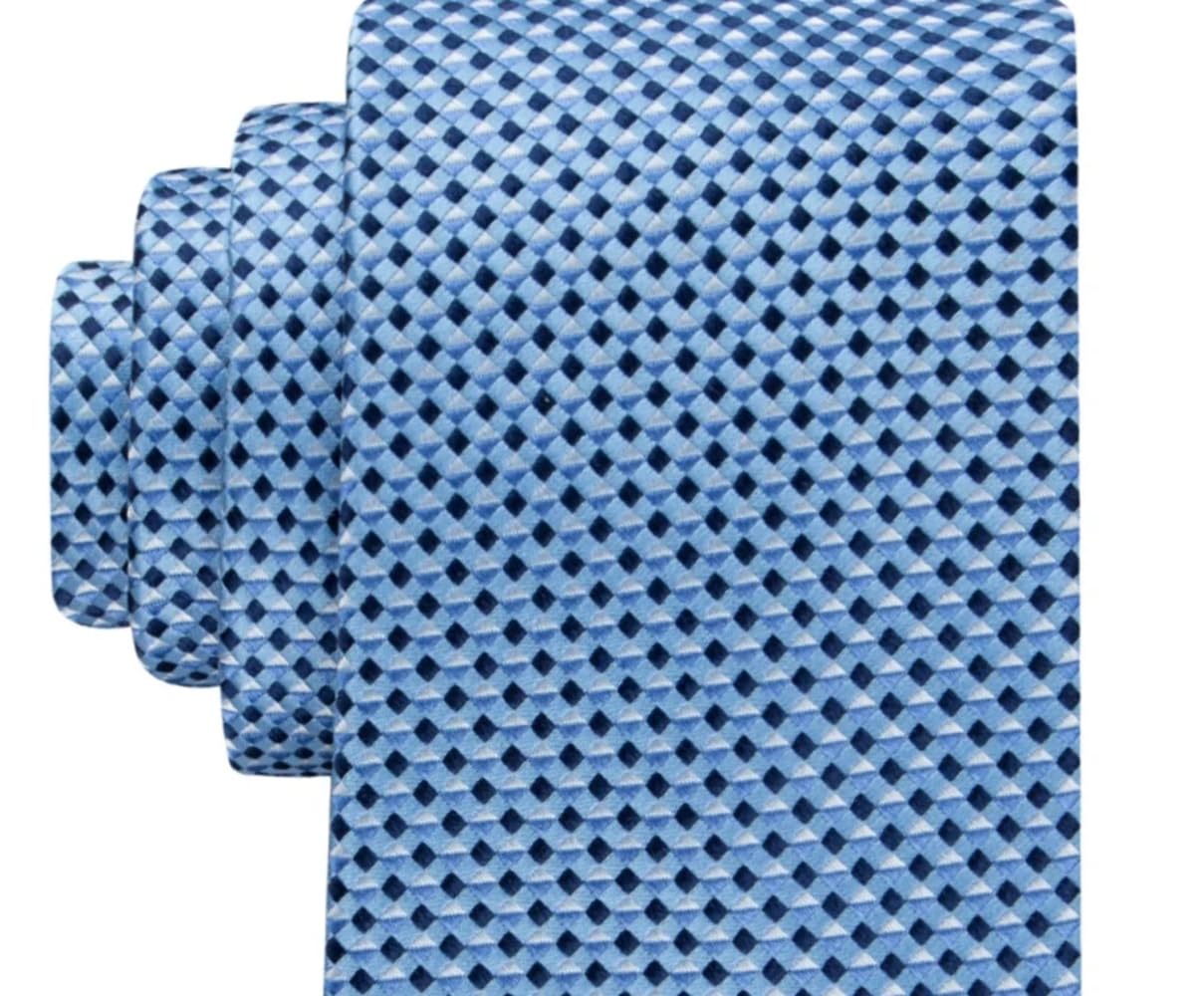 Tommy Hilfiger Mens Micro-Geo Navyblue Tie OS