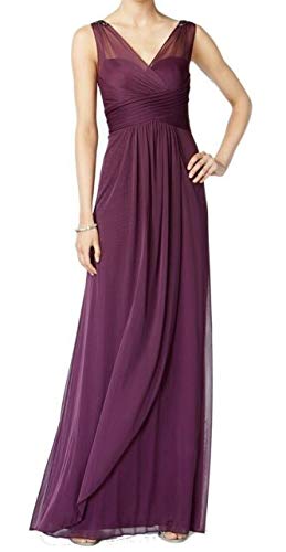 Adrianna Papell Plus Size Draped Embellished Gown Black