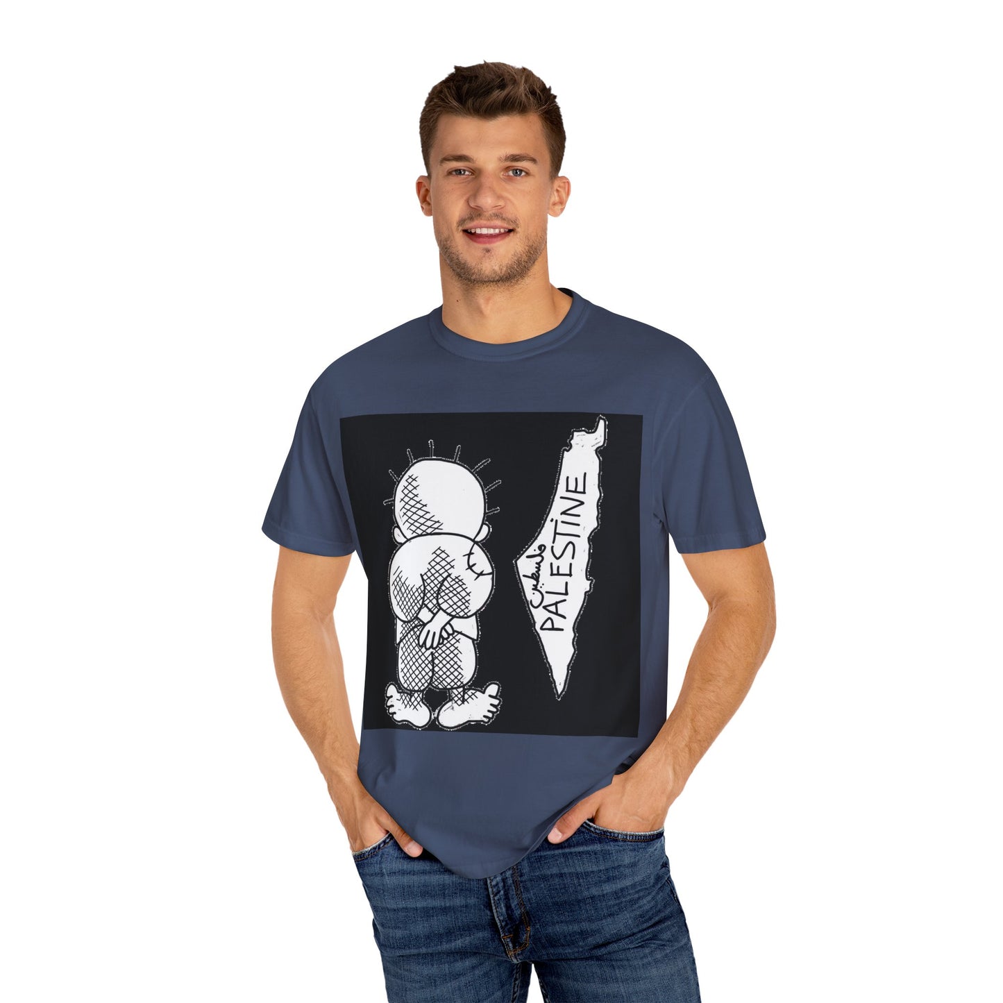 Handala - Free Palestine T-shirt, Unisex Tee Shirt, Art is Resistance Shirt, Palestinian Cartoonist Naji al-Ali, Historic Map of Palestine,