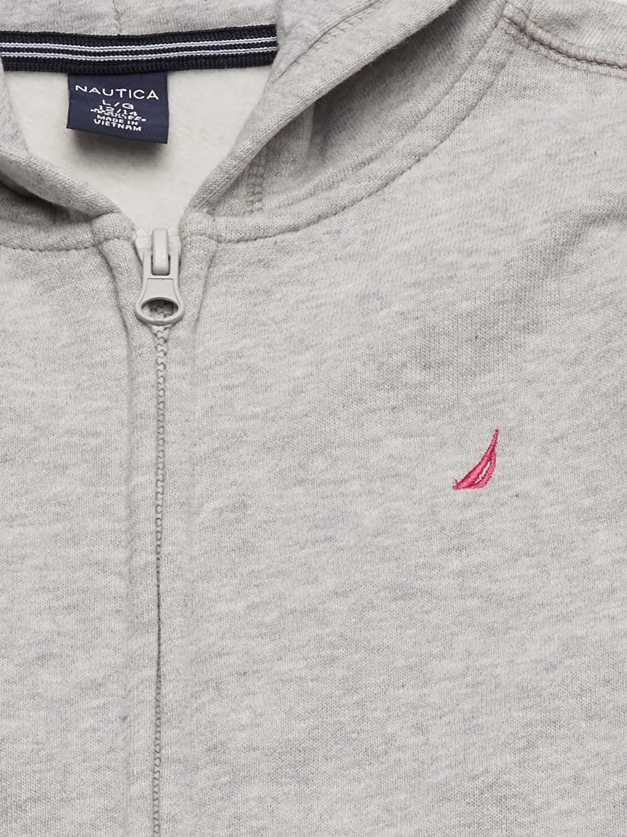 Nautica Girls' Fleece Full-Zip Hoodie Sweatshirt