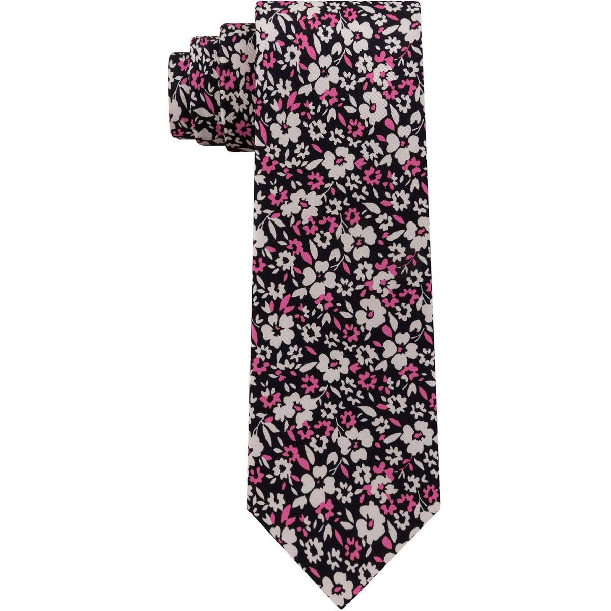 Tommy Hilfiger Mens Chelsea Botanical Silk Floral Neck Tie Pink