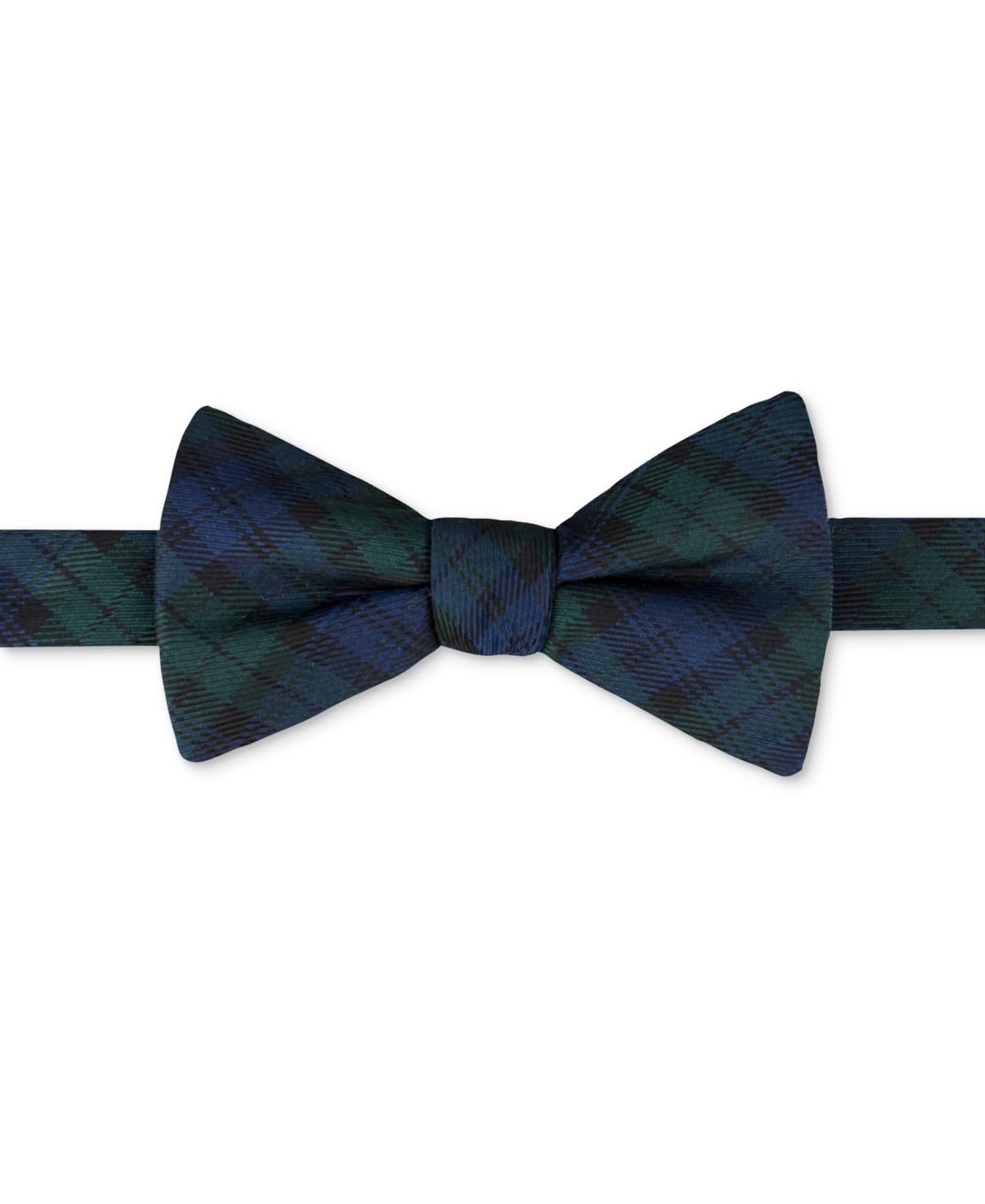 Tommy Hilfiger Holiday Plaid Bow Tie Navy Blue Green Necktie