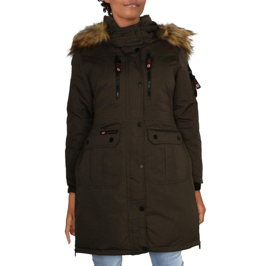 Canada Weather Gear Womens Heavy Durable Parka Coat Green S