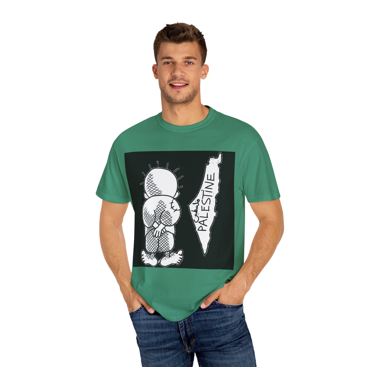 Handala - Free Palestine T-shirt, Unisex Tee Shirt, Art is Resistance Shirt, Palestinian Cartoonist Naji al-Ali, Historic Map of Palestine,