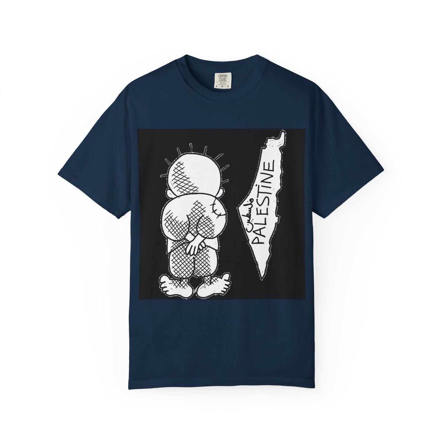 Handala - Free Palestine T-shirt, Unisex Tee Shirt, Art is Resistance Shirt, Palestinian Cartoonist Naji al-Ali, Historic Map of Palestine,