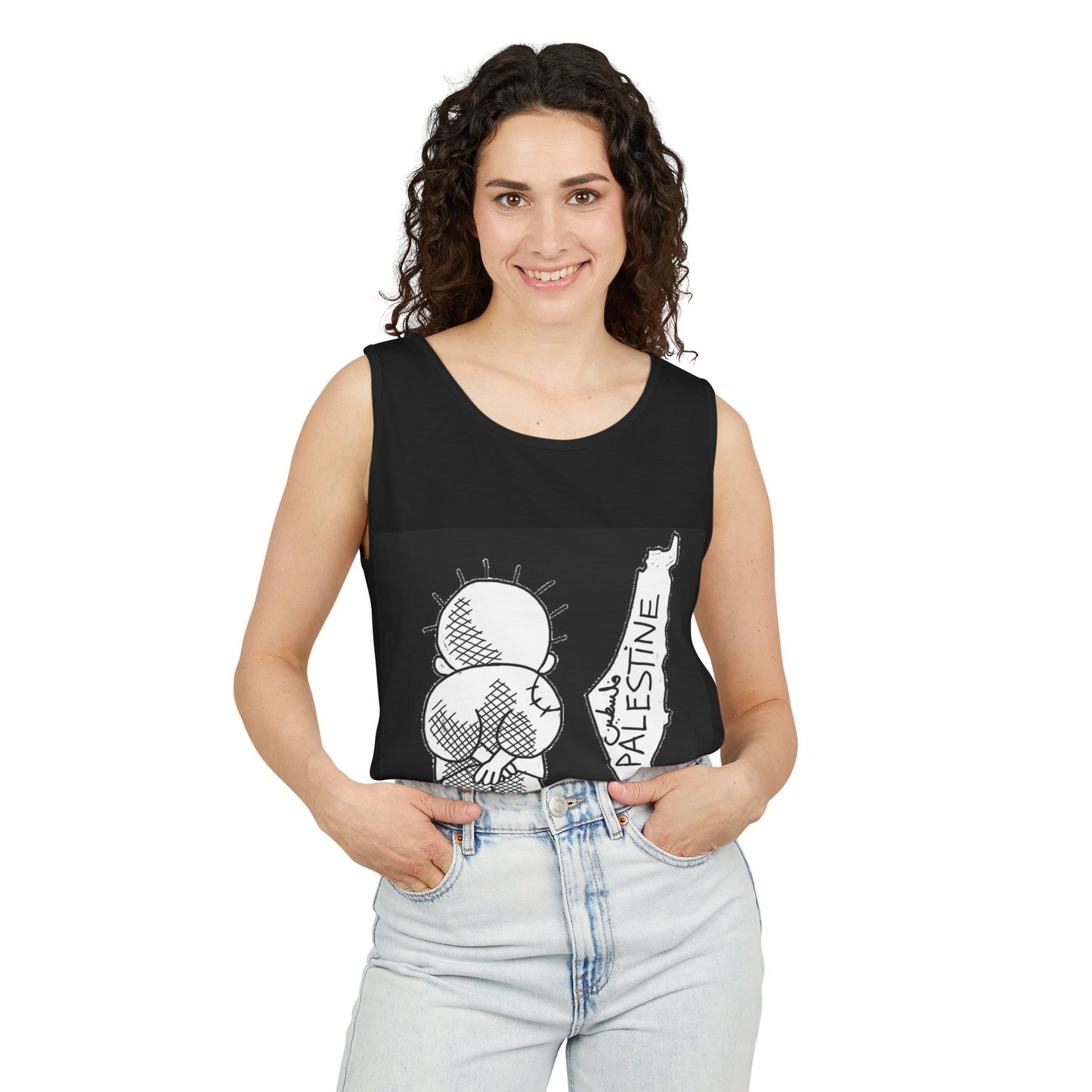 Tank Top Handala & Historic Palestine Map Unisex Shirt Resistance Hope Symbol