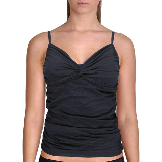 Bleu Rod Beattie Womens Twist Front Underwire Swim Top Separates Black 12