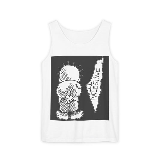Handala Free Palestine Tank Top - Art is resistance, Unisex Shirt, Statement Tee, Activist Clothing, Political Graphic Tee, Protest Top
