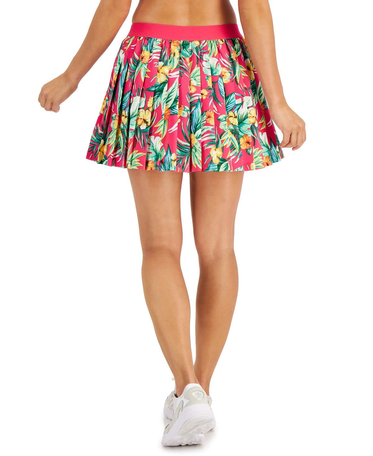 ID Ideology Women's Tropical Printed Pleated Skort Pink Size Large