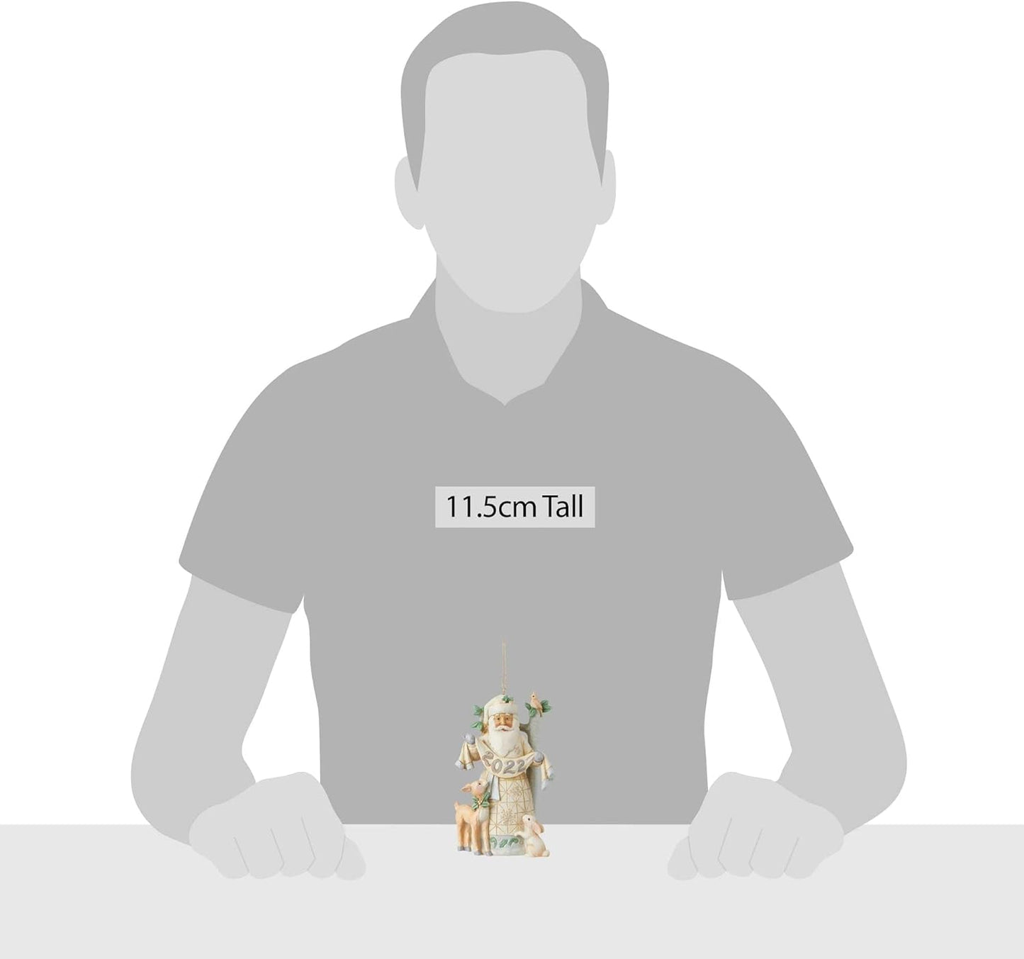 Enesco Jim Shore Heartwood Creek Woodland 2022 Santa Ornament, Hanging Ornament, 4.5 inch-Height,Christmas