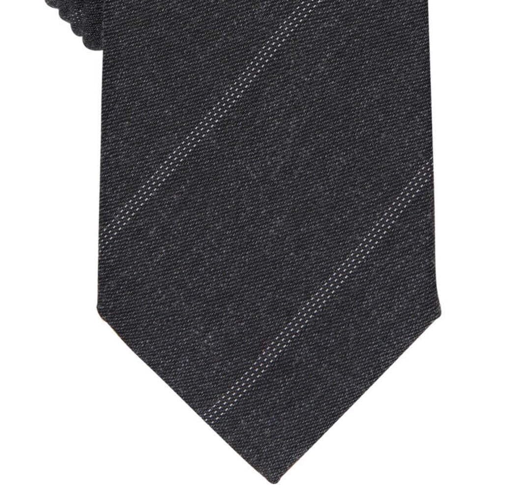 Alfani Men's Slim Stripe Tie Gray Size Regular