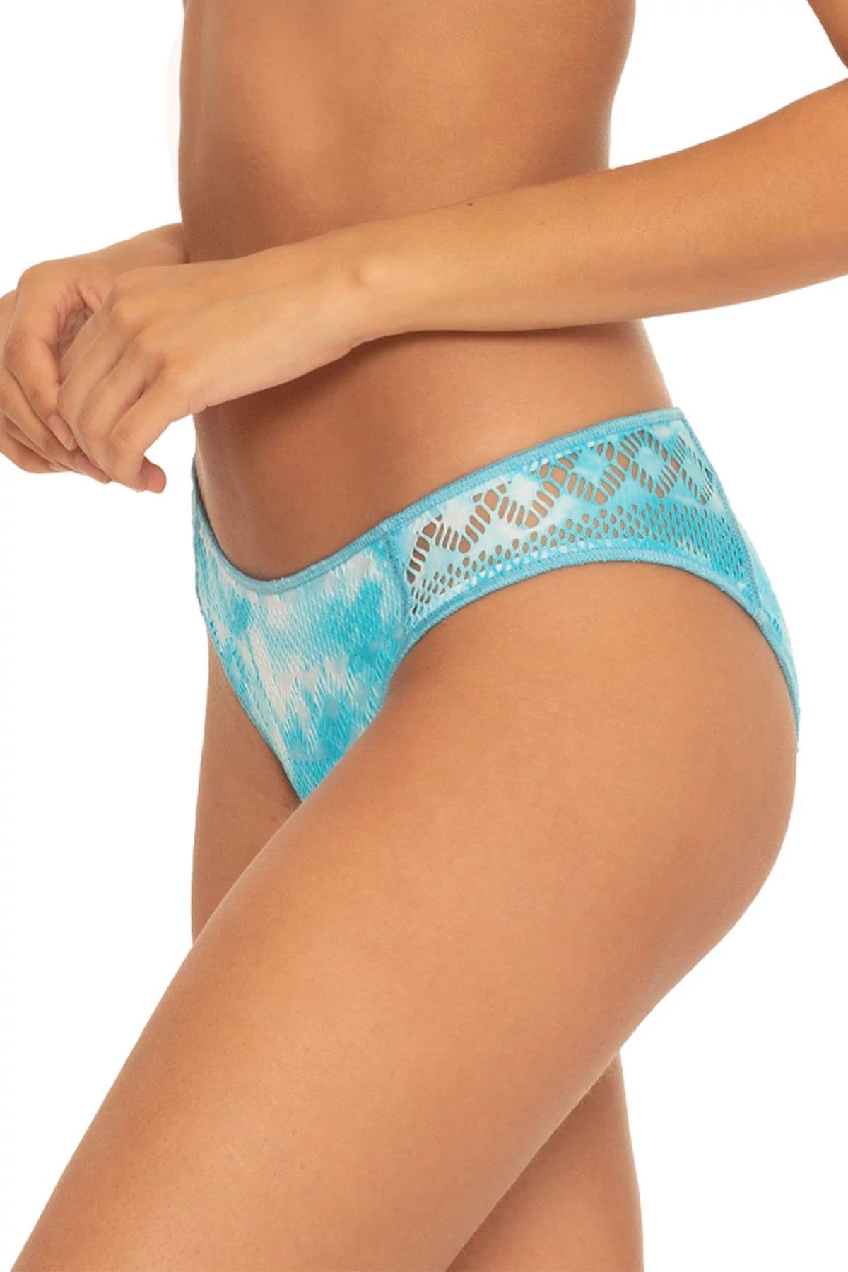 Becca by Rebecca Virtue Adela Tab Side Hipster Bikini Bottom, Lake, S