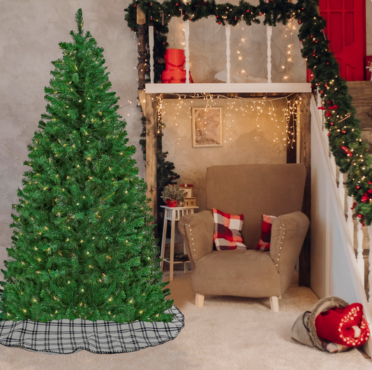 National Tree Company Pre-Lit Artificial Christmas Tree, Green, Acacia, 300 Clear Lights, Includes Stand, 6 Feet