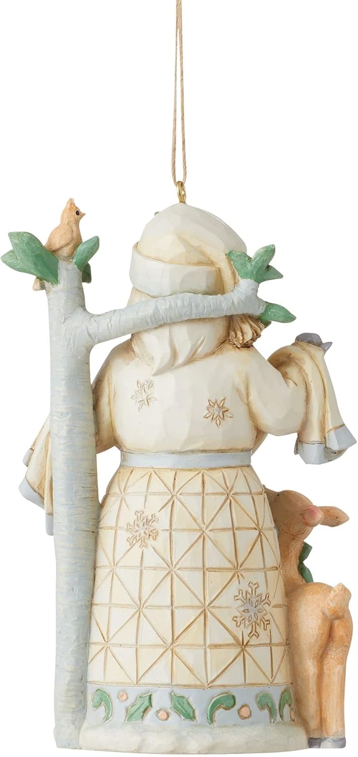 Enesco Jim Shore Heartwood Creek Woodland 2022 Santa Ornament, Hanging Ornament, 4.5 inch-Height,Christmas