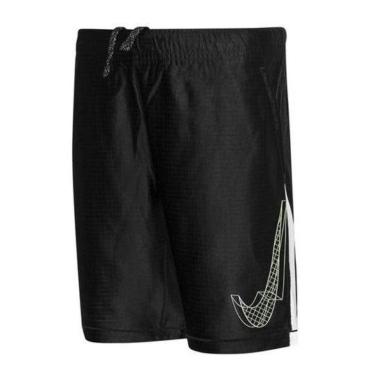Nike Big Kids' (Boys') Dri-Fit Graphic Shorts (Large, Black/White)