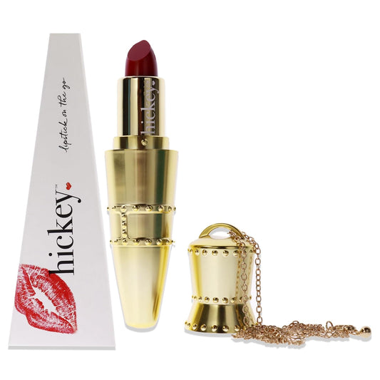 3 Pack Hickey Lipsticks Vivid Color Long Lasting Luxurious Rouge - Highly Pigmented, Velvety Finish - Organic, Cruelty, Gluten, Paraben Free - Mile High Refillable Case - The Perfect Red Shade, 0.6 oz