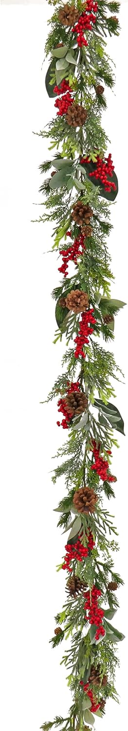 National Tree 9ft. Holiday Greenery & Berry Garland
