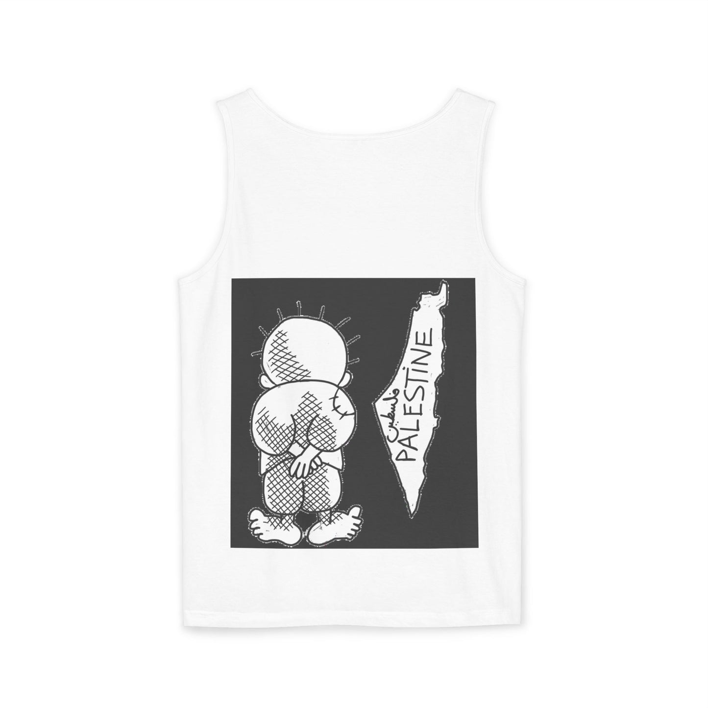 Handala Free Palestine Tank Top - Art is resistance, Unisex Shirt, Statement Tee, Activist Clothing, Political Graphic Tee, Protest Top