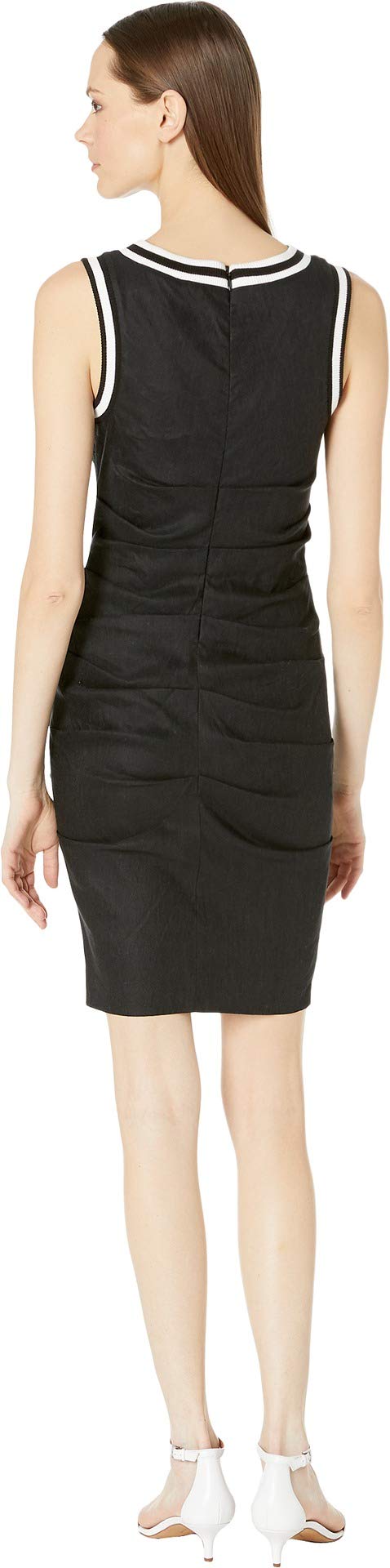 Nicole Miller Stretch Linen Lauren Sheath Dress Black 2