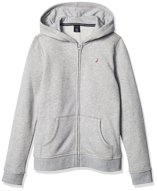 Nautica Girls' Fleece Full-Zip Hoodie Sweatshirt