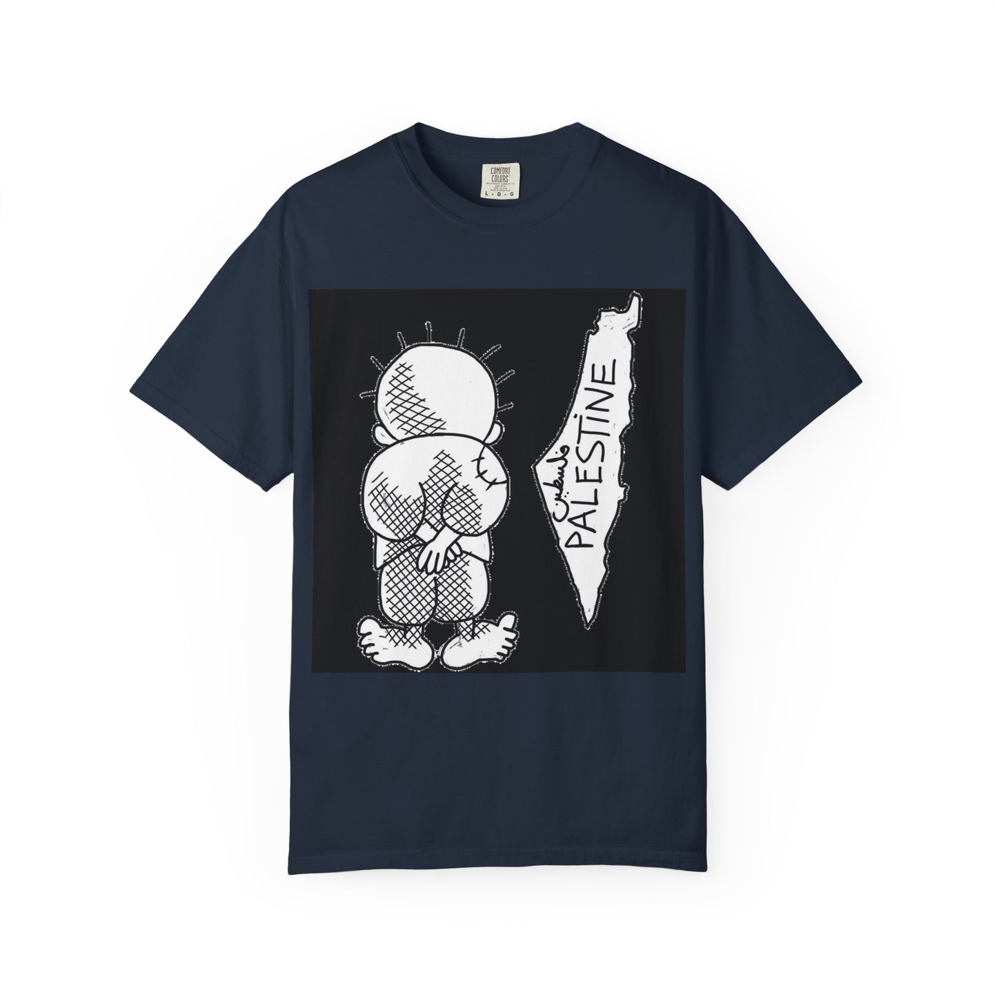 Handala - Free Palestine T-shirt, Unisex Tee Shirt, Art is Resistance Shirt, Palestinian Cartoonist Naji al-Ali, Historic Map of Palestine,