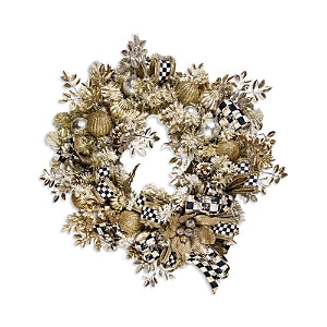 MacKenzie-Childs Glam Up 28" Illuminated Christmas Wreath – BNIB, Luxury Holiday Decor