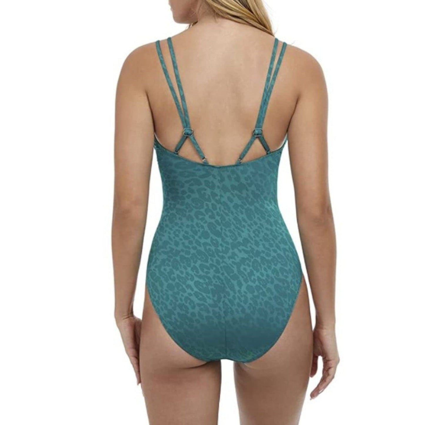 Profile by Gottex Women's Standard Luminous Safari V Neck One Piece