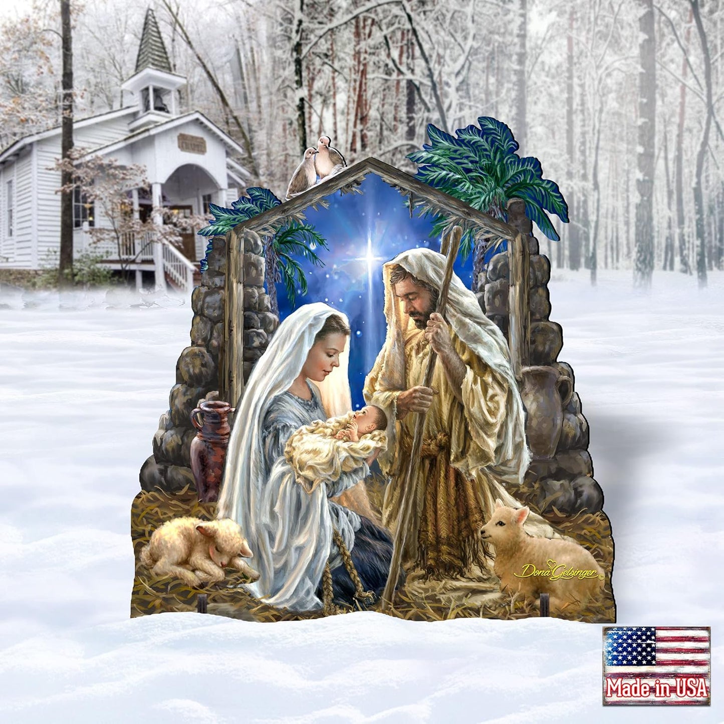 Outdoor Nativity Scene Glory to God Outdoor Lawn Decor by Dona Gelsinger