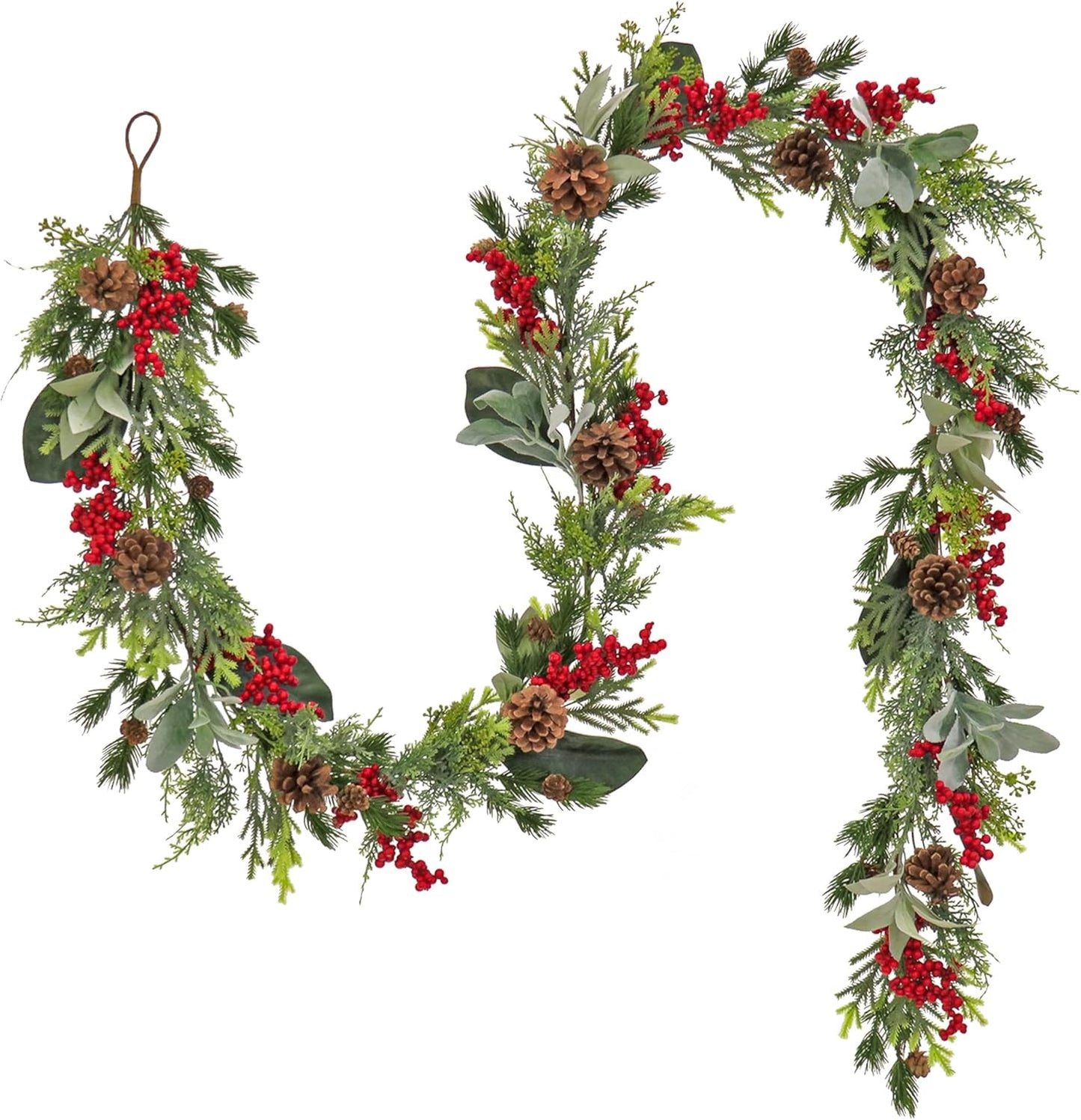 National Tree 9ft. Holiday Greenery & Berry Garland