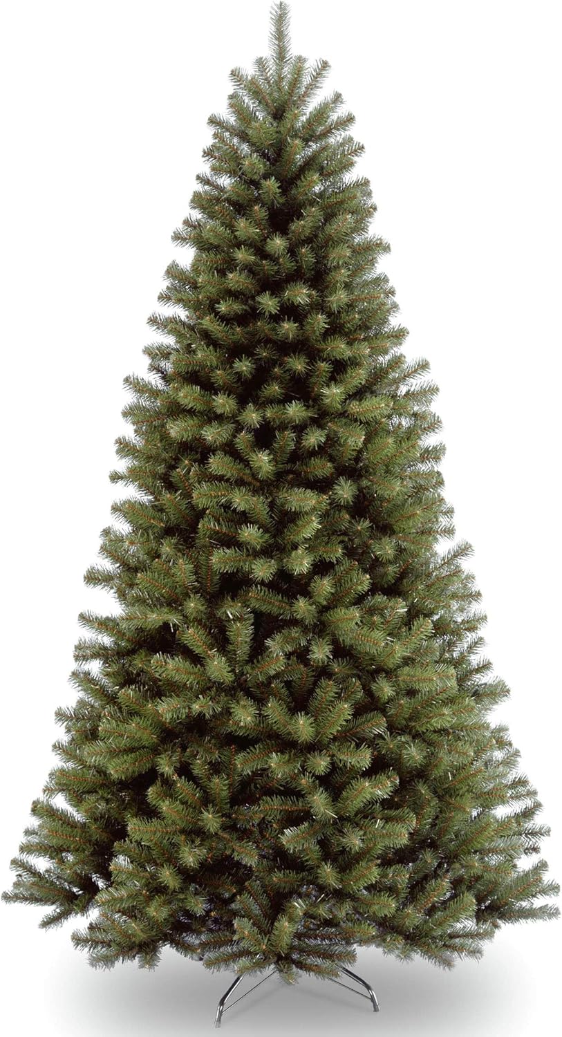 National Tree Company Artificial Full Christmas Tree, Green, North Valley Spruce, Includes Stand, 7 feet