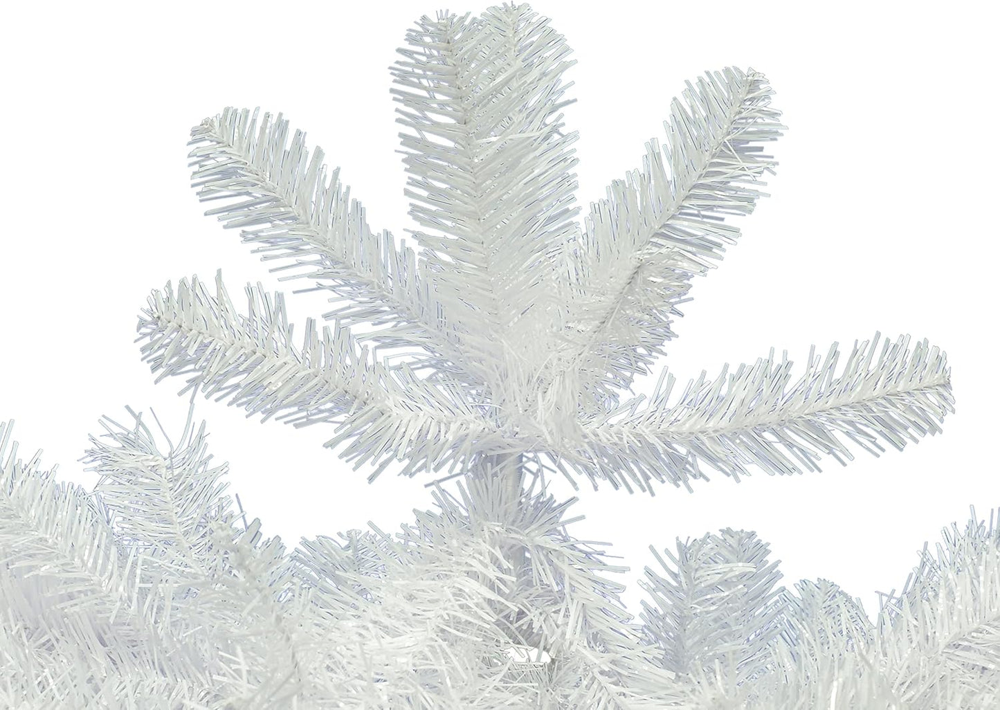 Vickerman White Salem Pencil Tree Pine with 679 Tips, 7.5-Feet by 36-Inch - Seasonal Holiday Home Decor- Metal Tree Stand Included - Easy Assembly and Storage