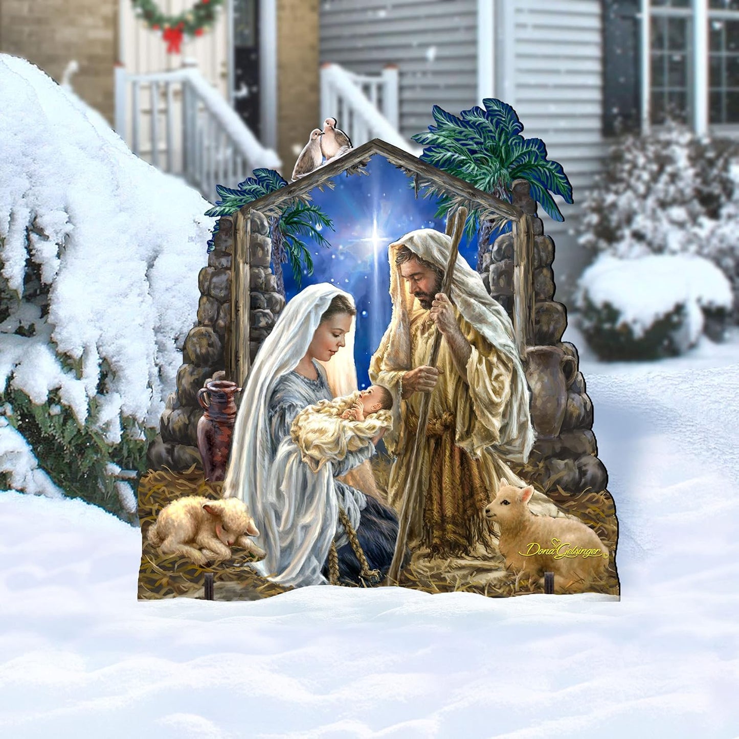 Outdoor Nativity Scene Glory to God Outdoor Lawn Decor by Dona Gelsinger