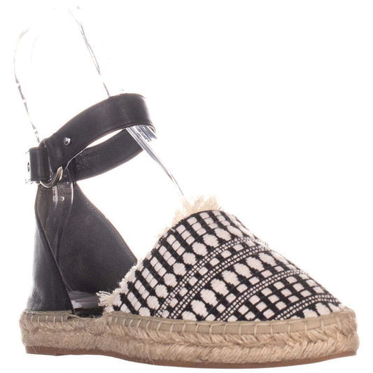 Rebecca Minkoff Womens Vicky Fabric Closed Toe Casual, Black/White, Size 6.0